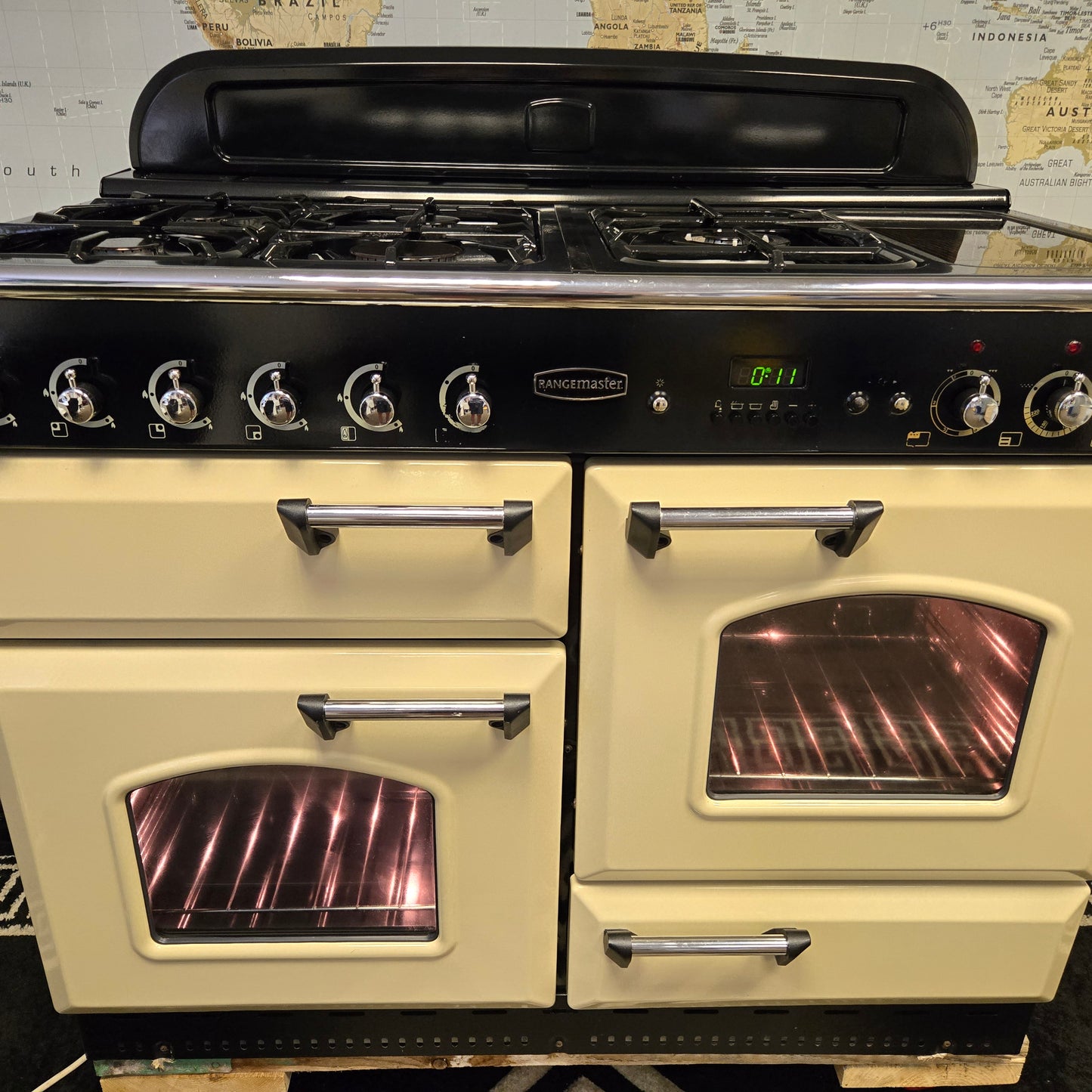 Rangemaster Classic Dual Fuel Range Cooker in Cream 110cm