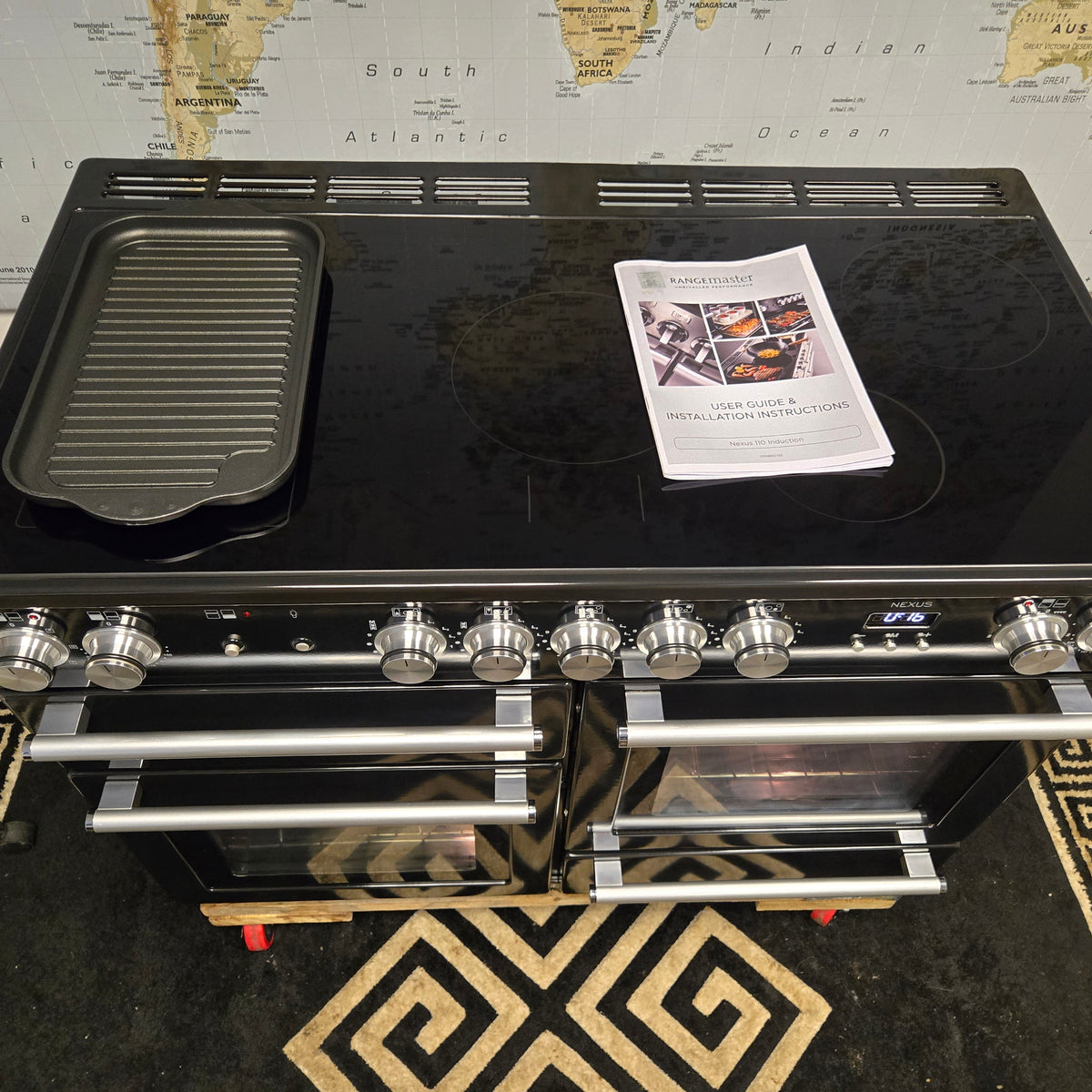 Rangemaster Nexus Induction Range Cooker in Black and Silver 110cm