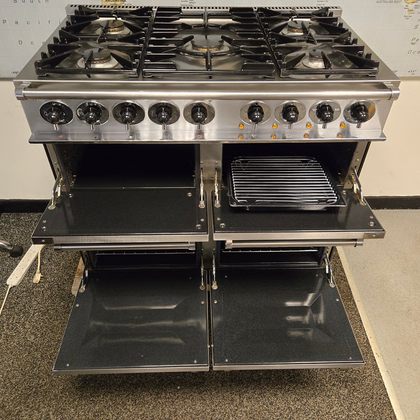 Falcon 1000 Dual Fuel Range Cooker in Stainless Steel and Chrome 100cm