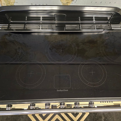 Rangemaster Classic Deluxe Induction Range Cooker in Cream and Chrome 110cm