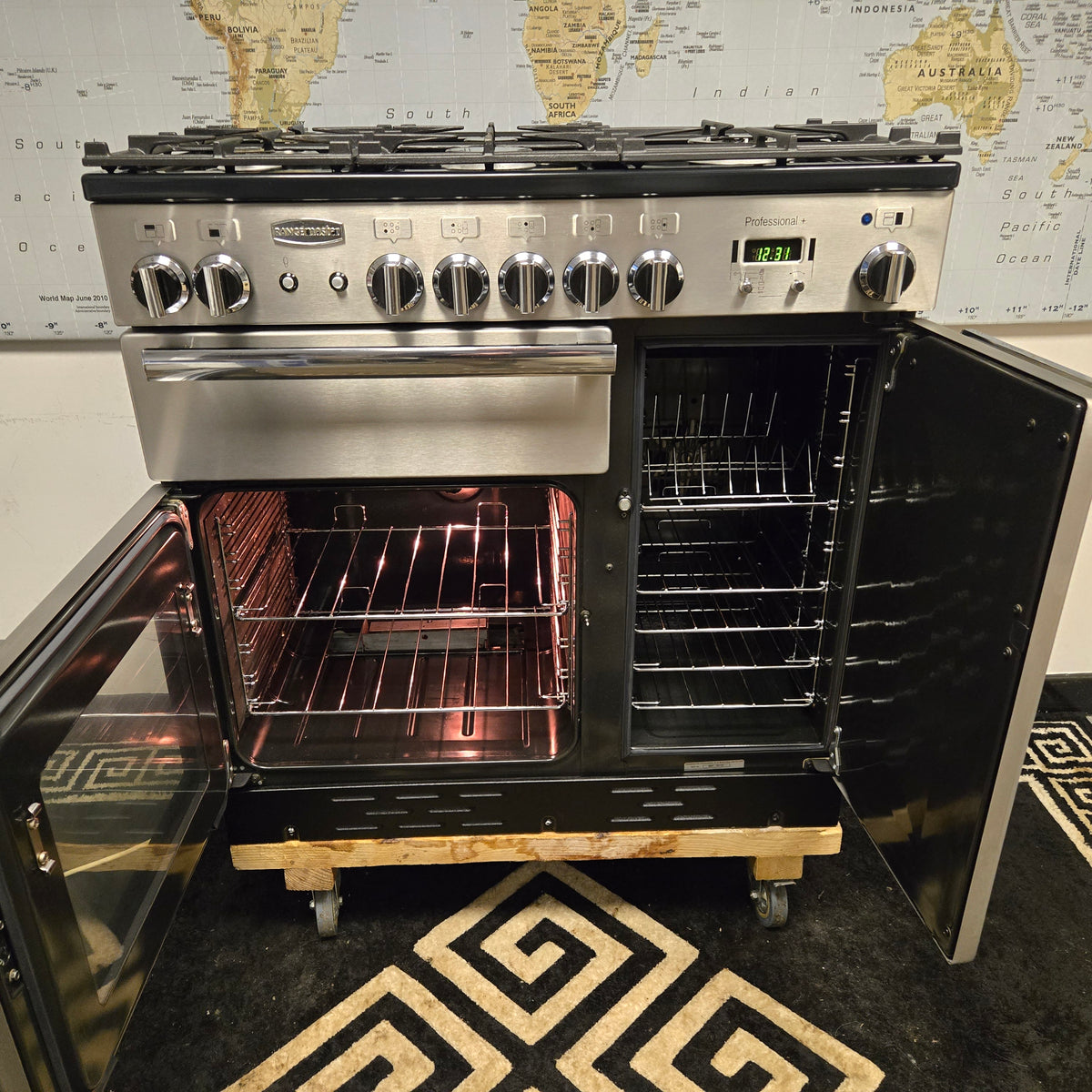 Rangemaster Professional Plus Gas Range Cooker in Stainless Steel 90cm