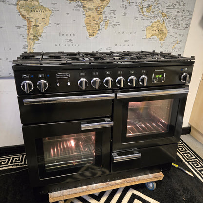 Rangemaster Professional Plus Dual Fuel Range Cooker in Black and Chrome 110cm