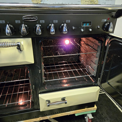 Rangemaster Elan Dual Fuel Range Cooker in Cream 110cm