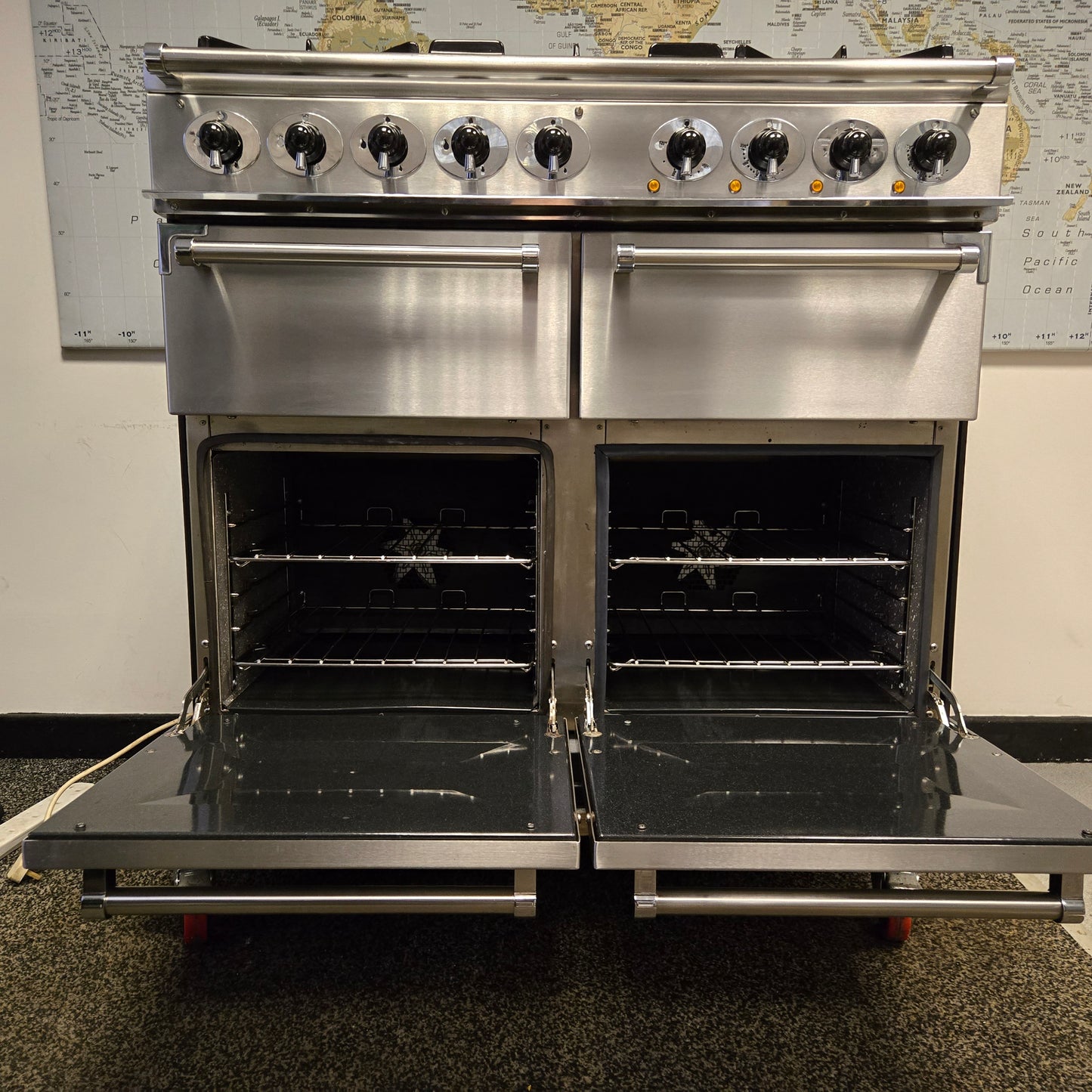 Falcon 1000 Dual Fuel Range Cooker in Stainless Steel and Chrome 100cm