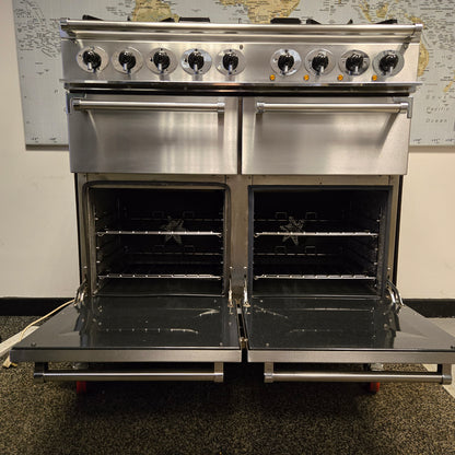 Falcon 1000 Dual Fuel Range Cooker in Stainless Steel and Chrome 100cm