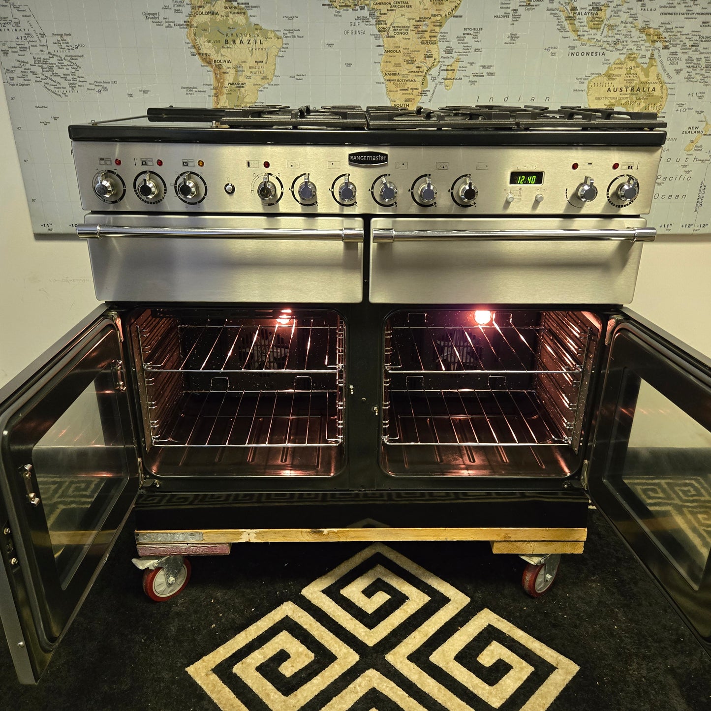 Rangemaster Excel Dual Fuel Range Cooker in Stainless Steel 110cm