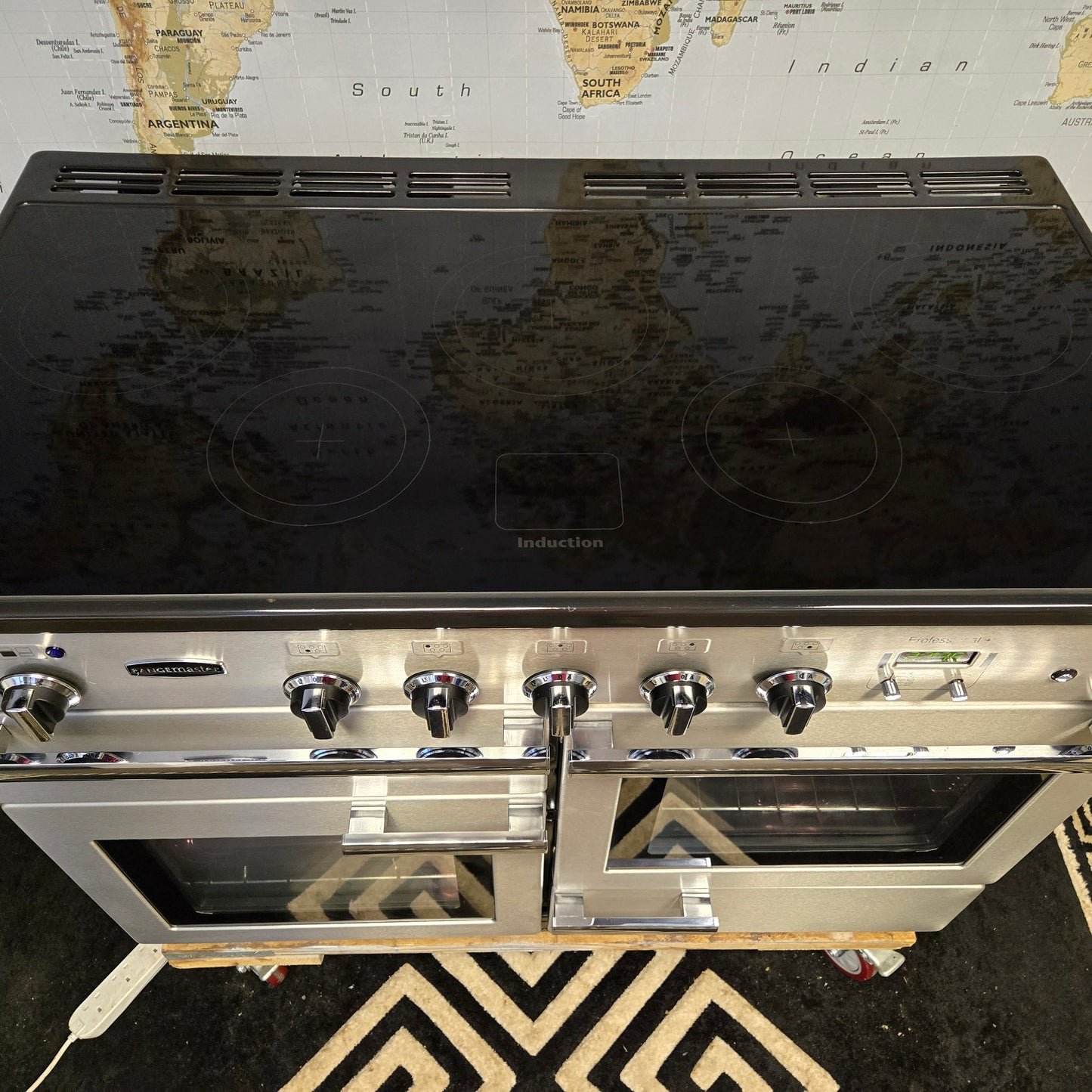 Rangemaster Professional Plus Induction Range Cooker in Stainless Steel 110cm