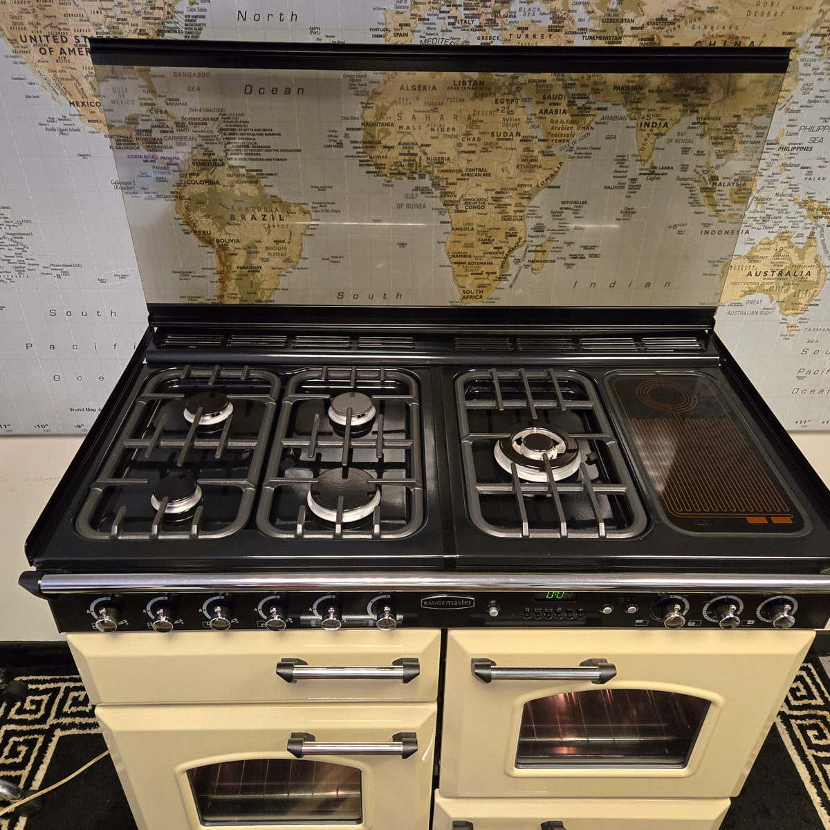 Rangemaster Classic 110 Lid Version Dual Fuel Range Cooker in Cream 110cm