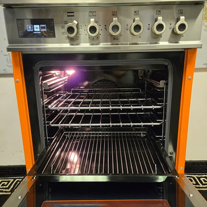Ex Display Bertazzoni Professional 60cm Dual Fuel Cooker in Orange