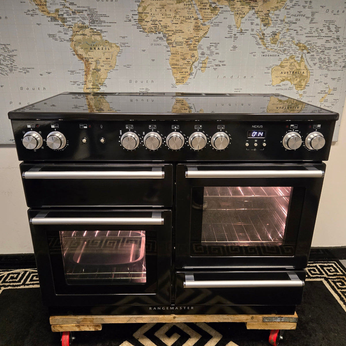 Rangemaster Nexus Induction Range Cooker in Black and Silver 110cm