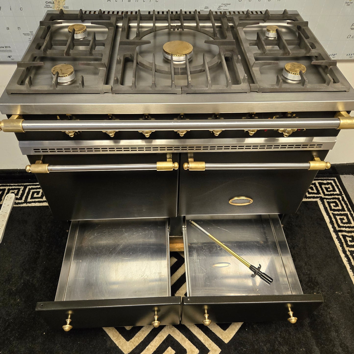 Lacanche Cluny Dual Fuel Range Cooker in Black and Brass 100cm