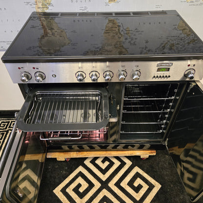 Rangemaster Kitchener Electric Range Cooker in Stainless Steel 100cm
