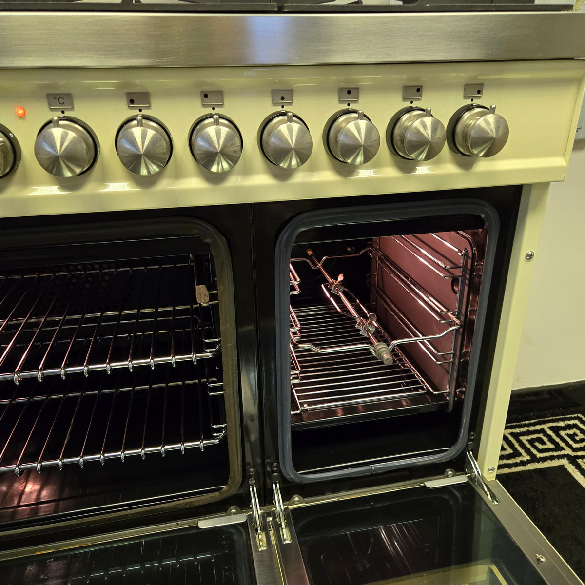 Ilve Britannia Dual Fuel Range Cooker in Cream 90cm