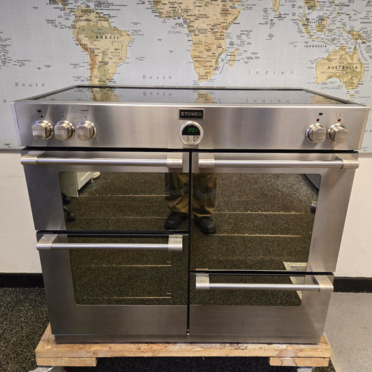 Stoves Sterling Induction Range Cooker in Stainless Steel 100cm