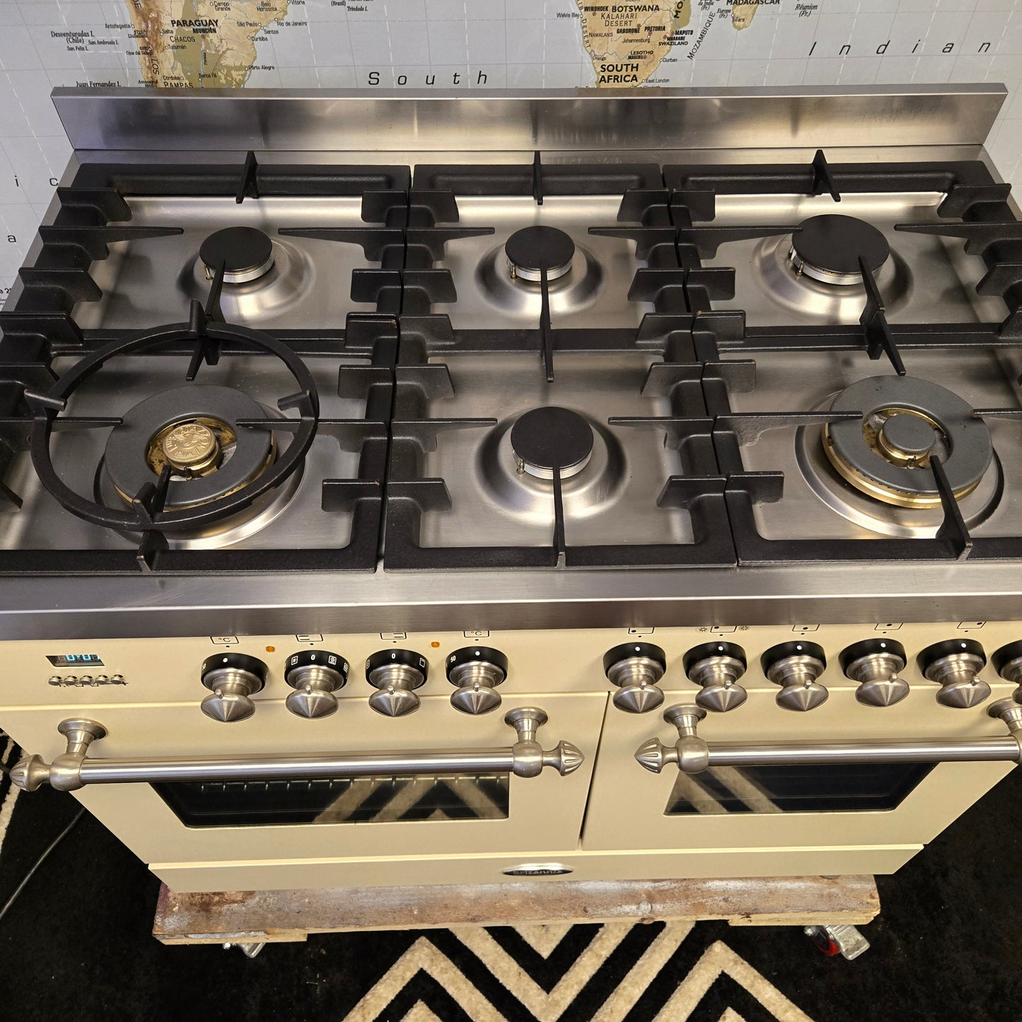 Britannia Delphi Dual Fuel Range Cooker in Cream 100cm