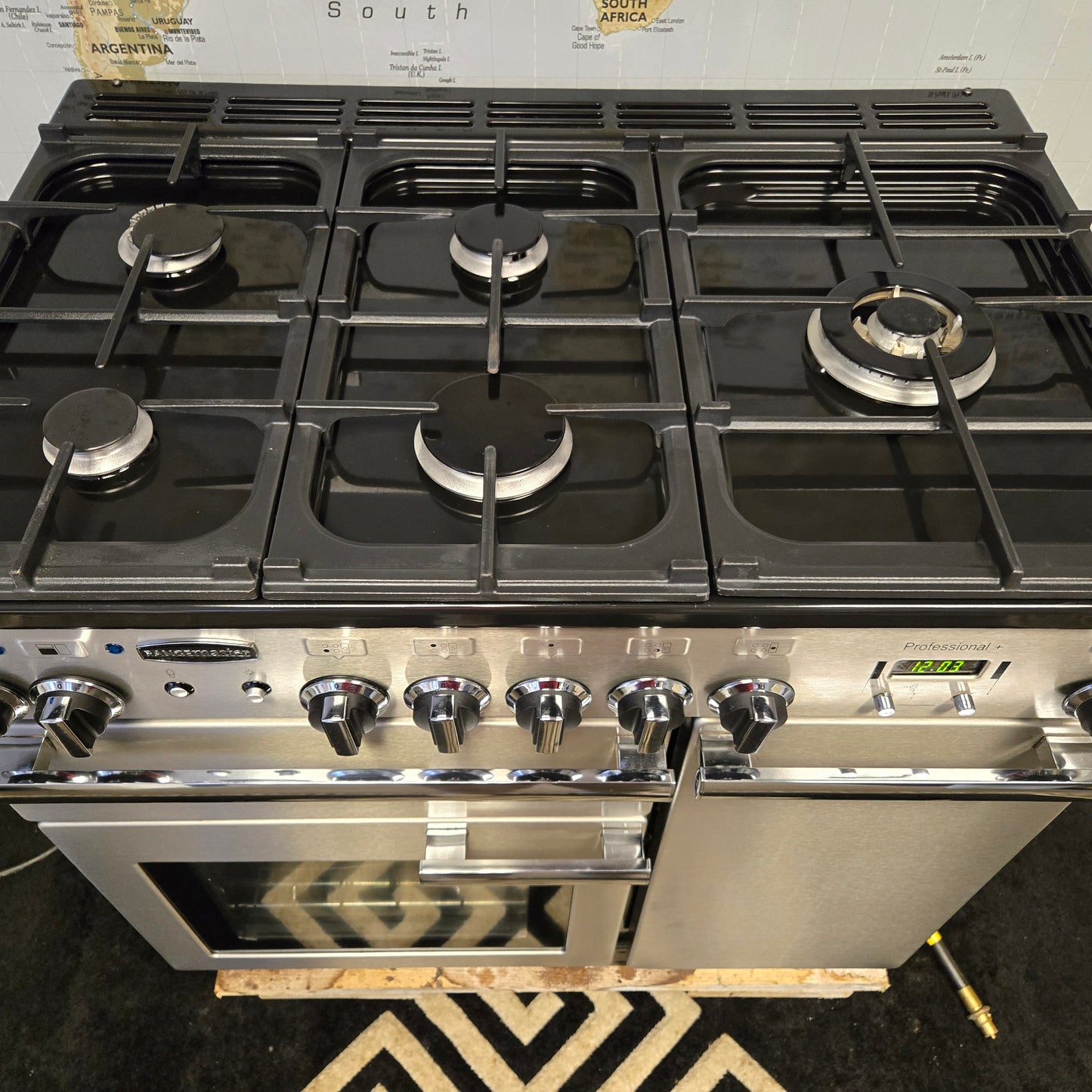 Rangemaster Professional Plus Dual Fuel Range Cooker in Stainless Steel 90cm