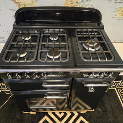 Rangemaster Classic Dual Fuel Range Cooker in Black 90cm