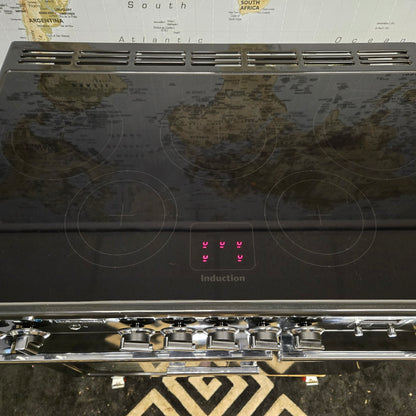 Rangemaster Professional Plus Induction Range Cooker in Black and Chrome 90cm