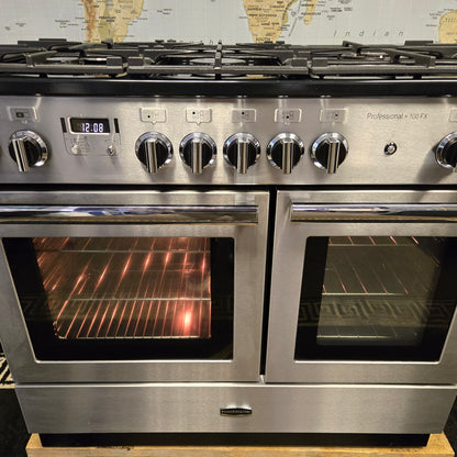 Rangemaster Professional Plus FX Dual Fuel Range Cooker in Stainless Steel 100cm