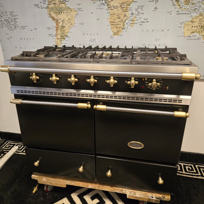 Lacanche Cluny Dual Fuel Range Cooker in Black and Brass 100cm