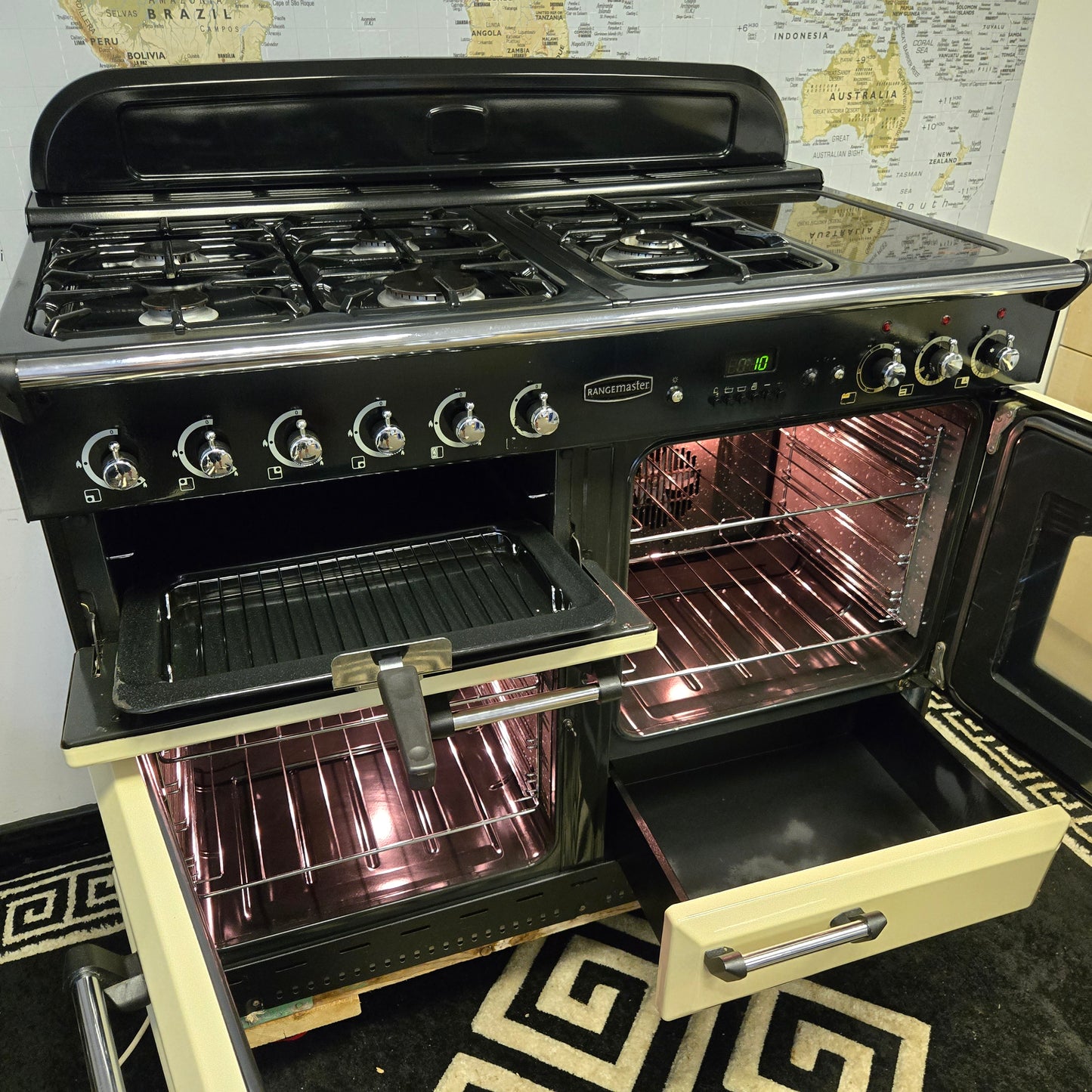 Rangemaster Classic Dual Fuel Range Cooker in Cream 110cm
