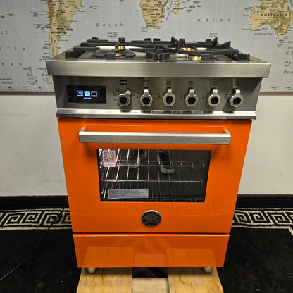 Ex Display Bertazzoni Professional 60cm Dual Fuel Cooker in Orange