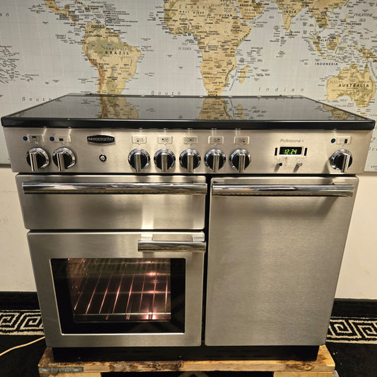 Rangemaster Professional Plus Induction Range Cooker in Stainless Steel 100cm