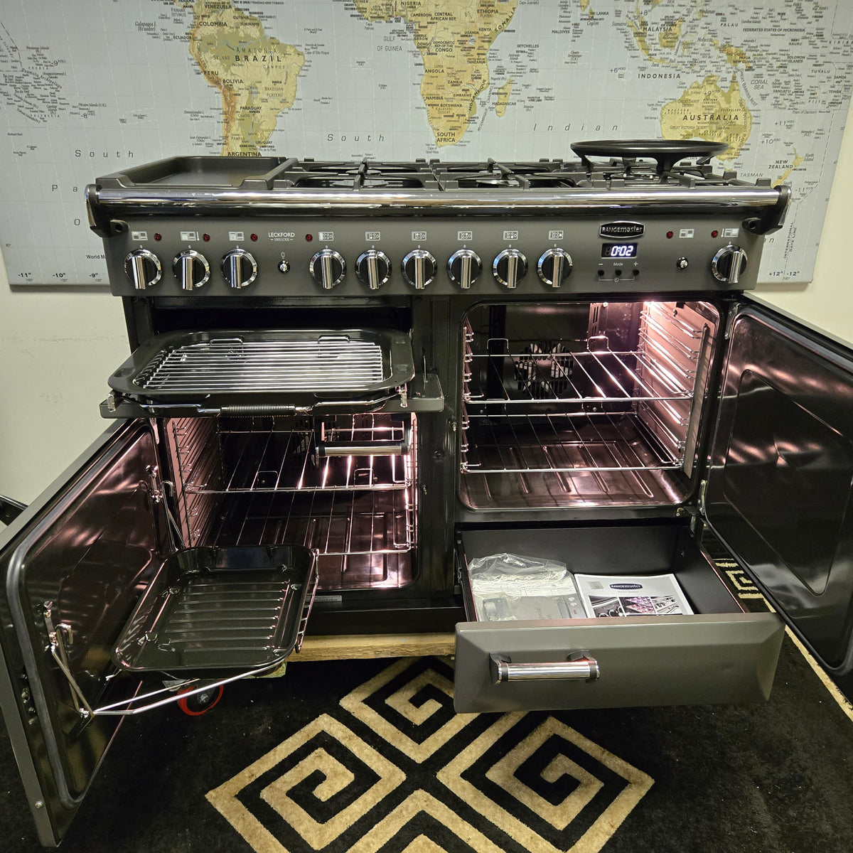Ex Display Rangemaster Leckford Deluxe Dual Fuel Range Cooker 110cm