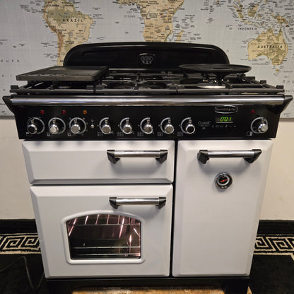 Rangemaster Classic Deluxe Dual Fuel Range Cooker in Grey 90cm