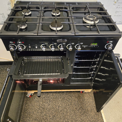 Rangemaster Kitchener Dual Fuel Range Cooker in Black 90cm