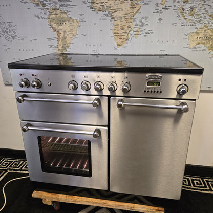 Rangemaster Kitchener Electric Range Cooker in Stainless Steel 100cm