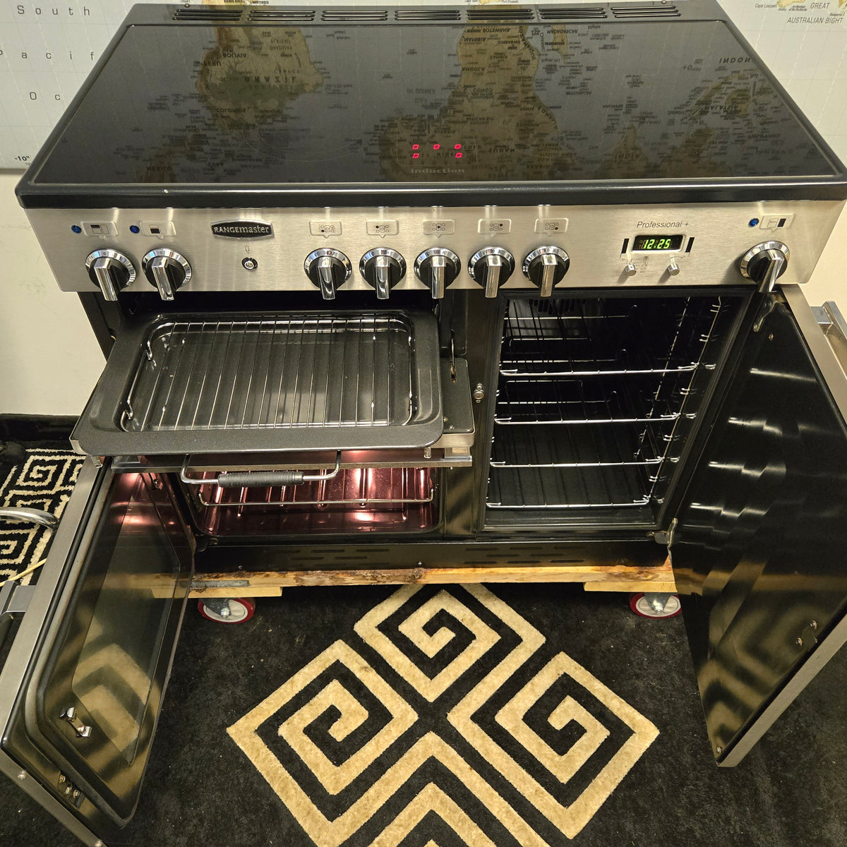 Rangemaster Professional Plus Induction Range Cooker in Stainless Steel 100cm