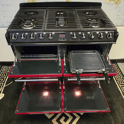 Aga Masterchef Dual Fuel Range Cooker in Cranberry Red 100cm