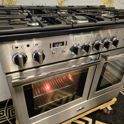 Rangemaster Professional Plus FX Dual Fuel Range Cooker in Stainless Steel 100cm
