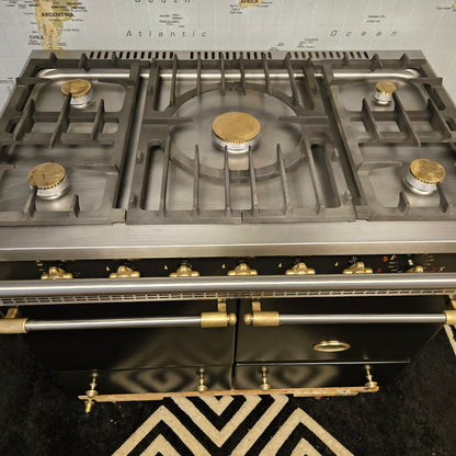 Lacanche Cluny Dual Fuel Range Cooker in Black and Brass 100cm