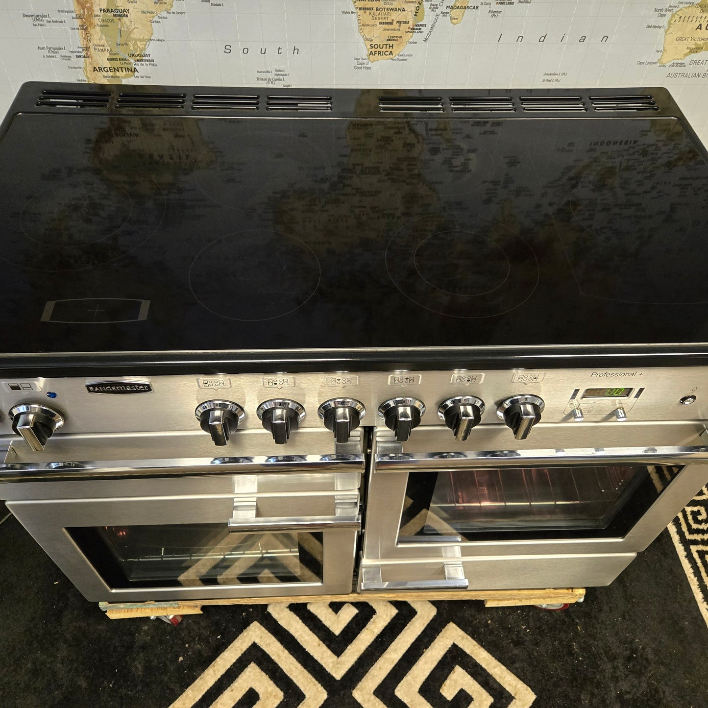 Rangemaster Professional Plus Electric Range Cooker in Stainless Steel 110cm
