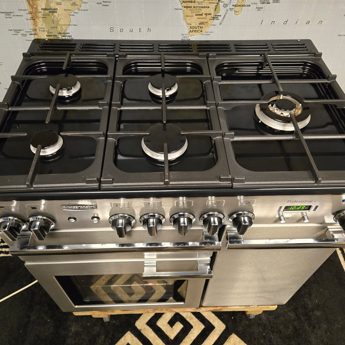 Rangemaster Professional Plus Gas Range Cooker in Stainless Steel 90cm