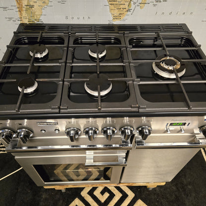 Rangemaster Professional Plus Gas Range Cooker in Stainless Steel 90cm