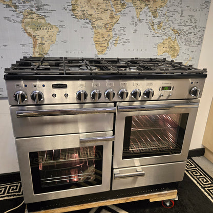 Rangemaster Professional Plus Dual Fuel Range Cooker in Stainless Steel 110cm