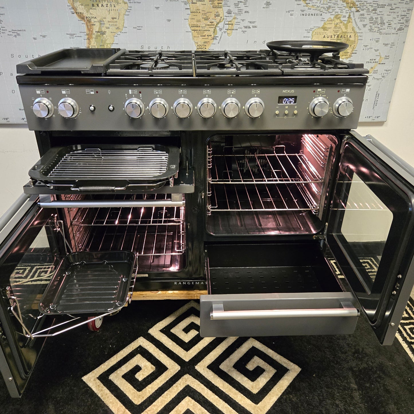 Rangemaster Nexus Dual Fuel Range Cooker in Slate Grey 110cm