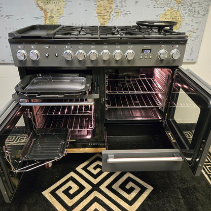 Rangemaster Nexus Dual Fuel Range Cooker in Slate Grey 110cm