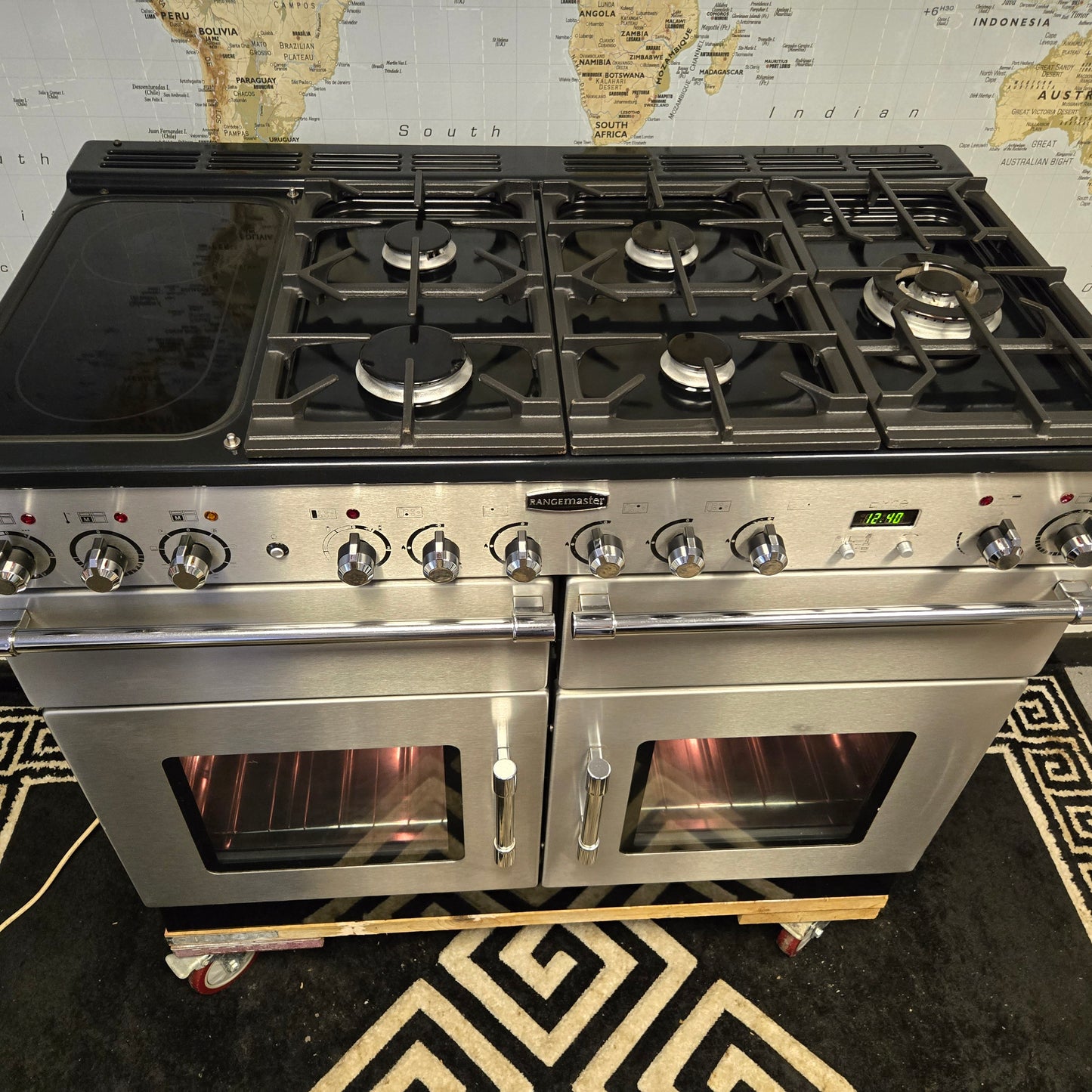 Rangemaster Excel Dual Fuel Range Cooker in Stainless Steel 110cm