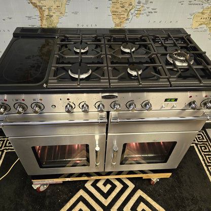 Rangemaster Excel Dual Fuel Range Cooker in Stainless Steel 110cm