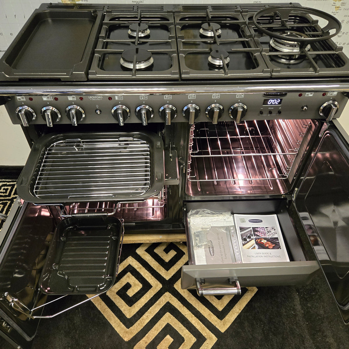 Ex Display Rangemaster Leckford Deluxe Dual Fuel Range Cooker 110cm