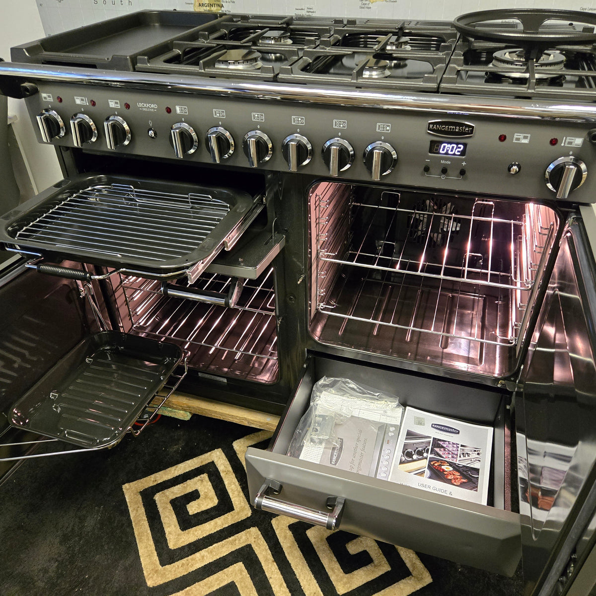 Ex Display Rangemaster Leckford Deluxe Dual Fuel Range Cooker 110cm