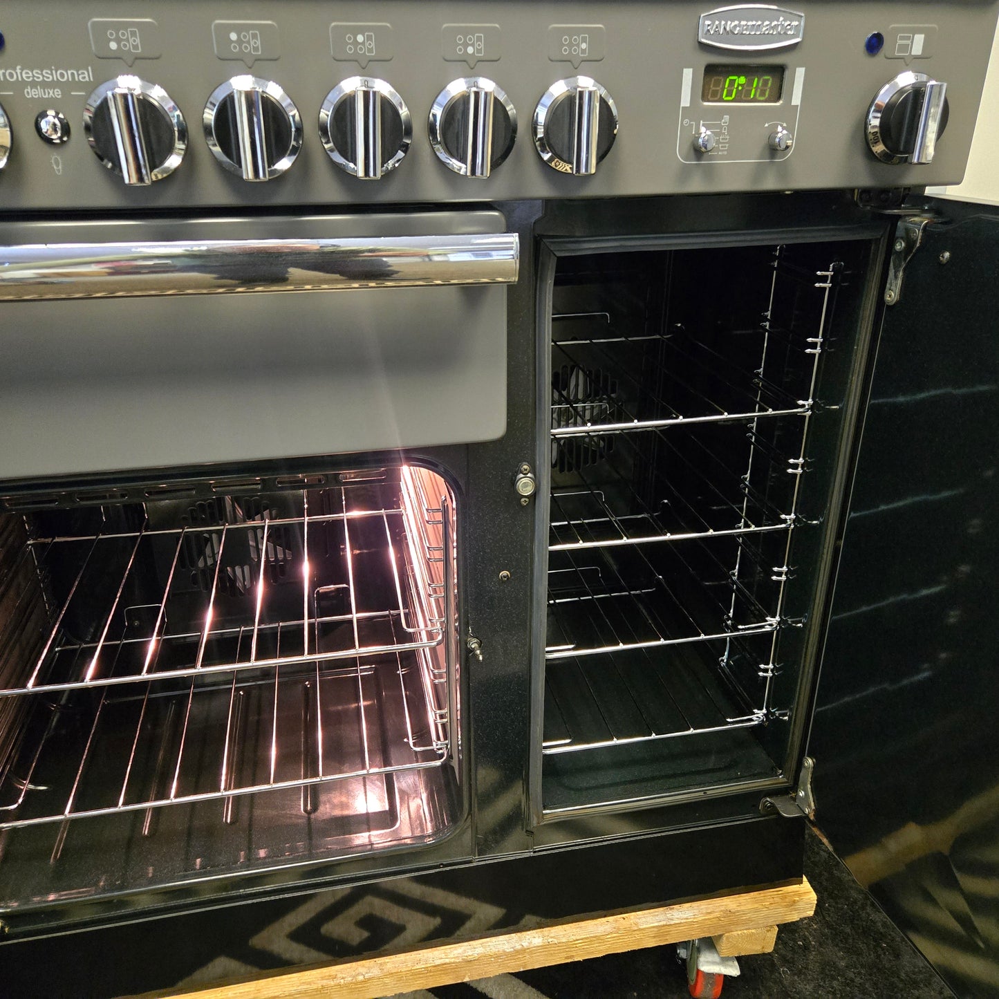 Rangemaster Professional Deluxe Dual Fuel Range Cooker in Slate Grey 90cm