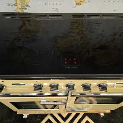 Rangemaster Professional Plus Induction Range Cooker in Cream and Chrome 110cm