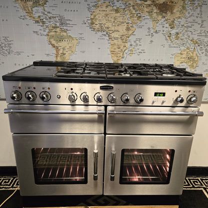 Rangemaster Excel Dual Fuel Range Cooker in Stainless Steel 110cm