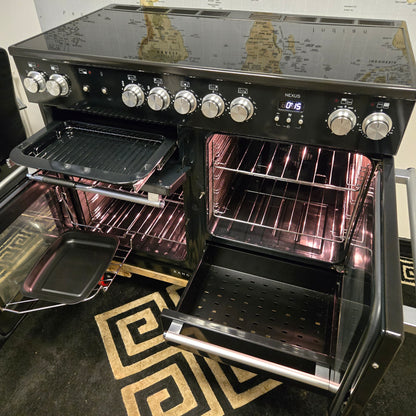 Rangemaster Nexus Induction Range Cooker in Black and Silver 110cm