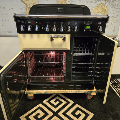 Rangemaster Elan Induction Range Cooker in Cream and Chrome 90cm